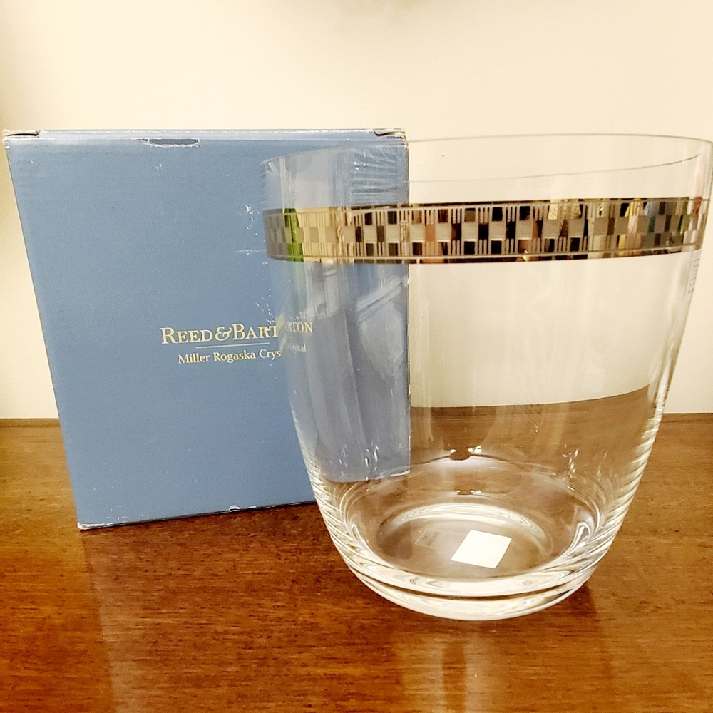 Reed & Barton Crystal Deco PL Ice Bucket